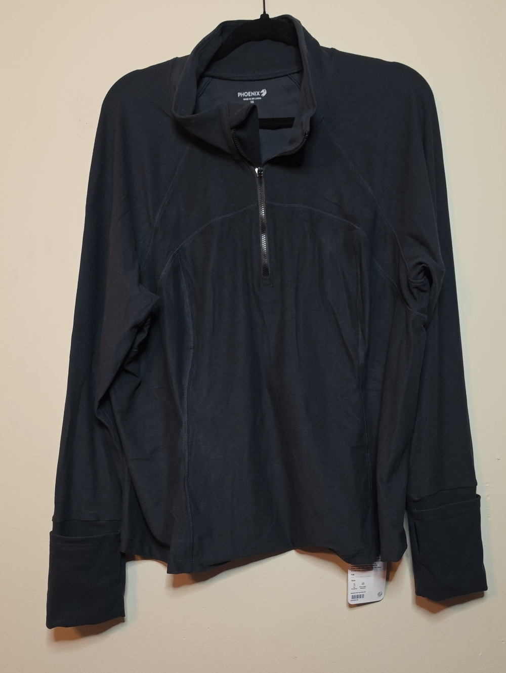 Phoenix Black Half Zip-Up Mock Neck Pullover